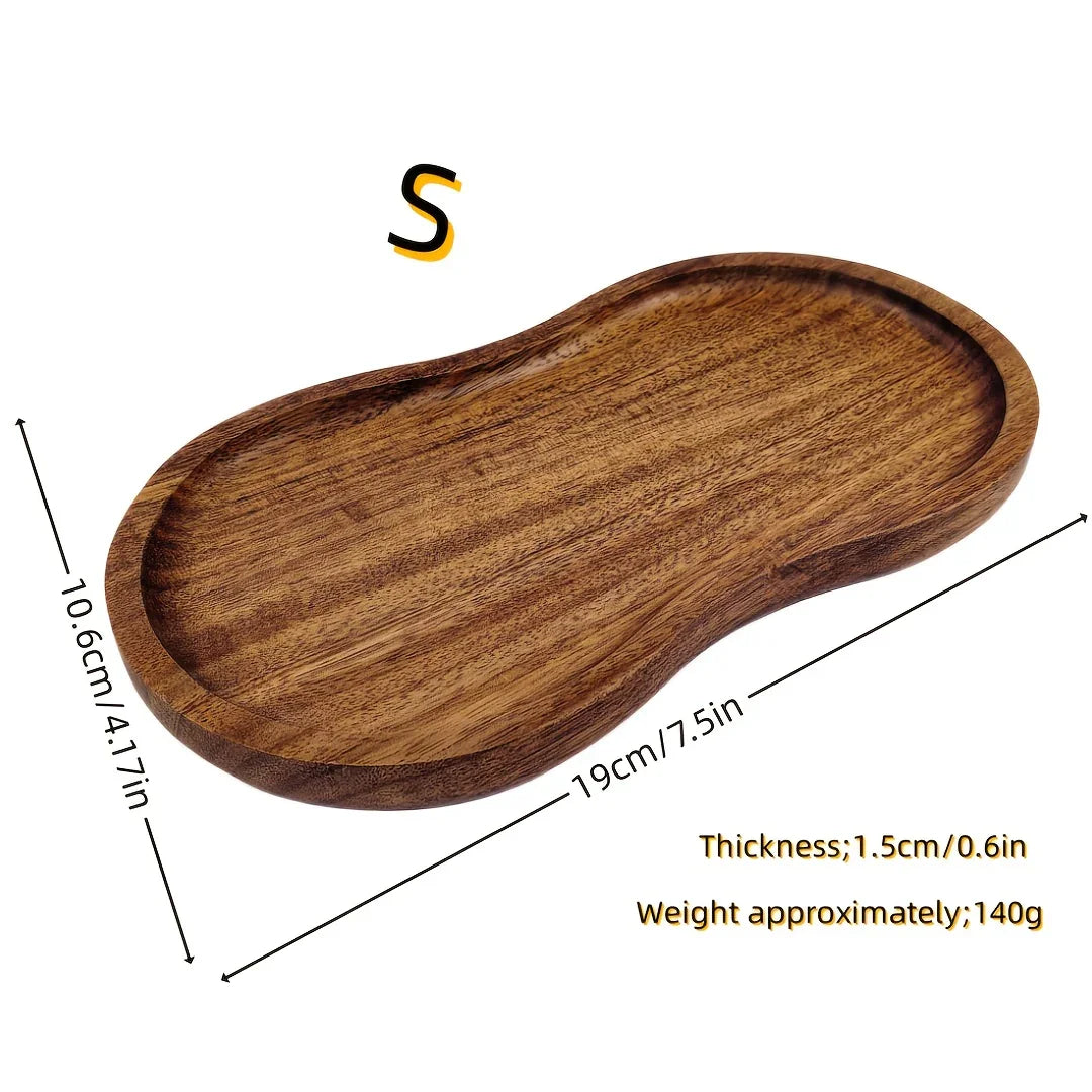 Creative Oval Wooden Tray, Dessert Plate - Perfect Blend of Home Decor and Practicality, Easy to Clean,... - House Of Avana