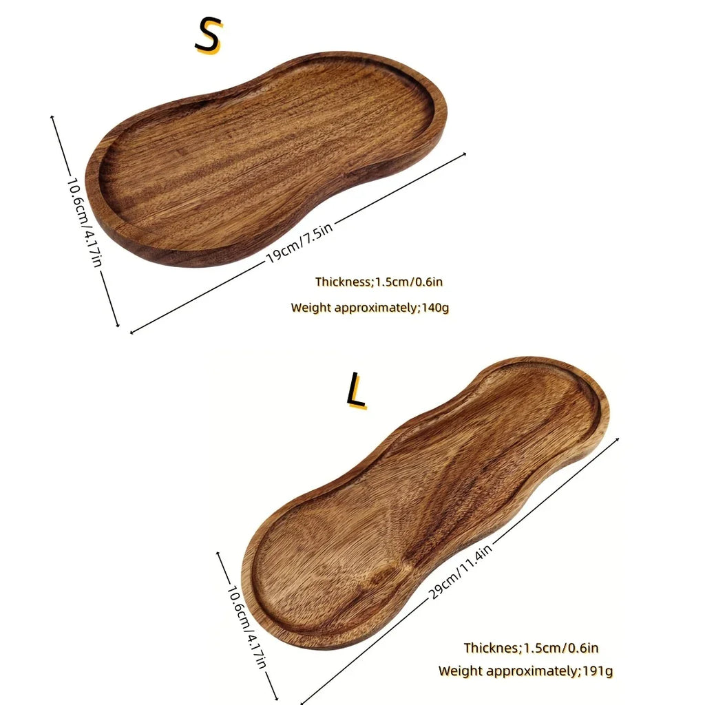 Creative Oval Wooden Tray, Dessert Plate - Perfect Blend of Home Decor and Practicality, Easy to Clean,... - House Of Avana