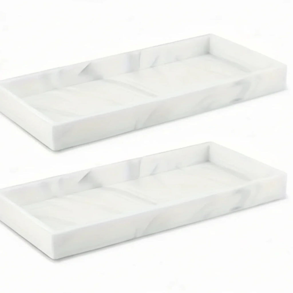 Tray - Decorative White Gold