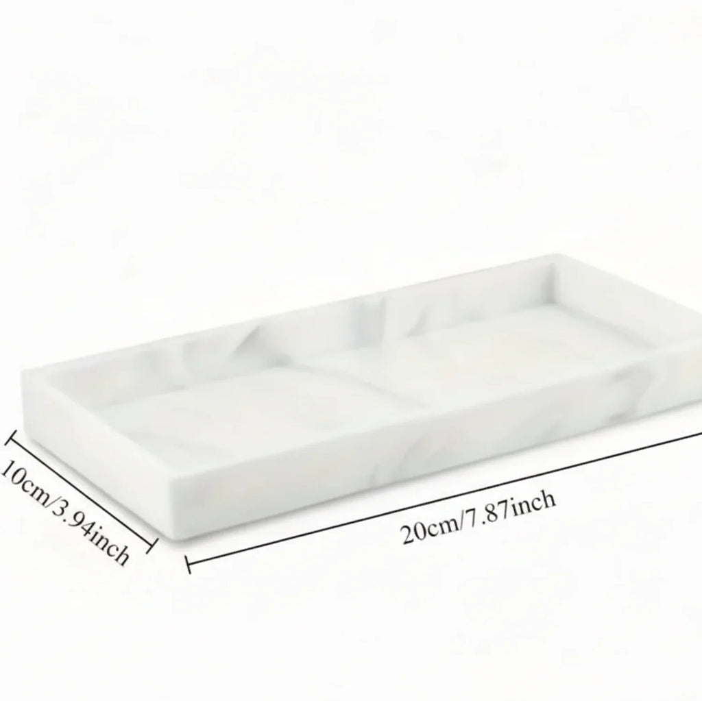 Tray - Decorative White Gold