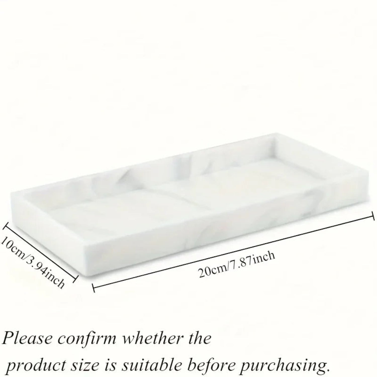 Tray - Decorative White Gold