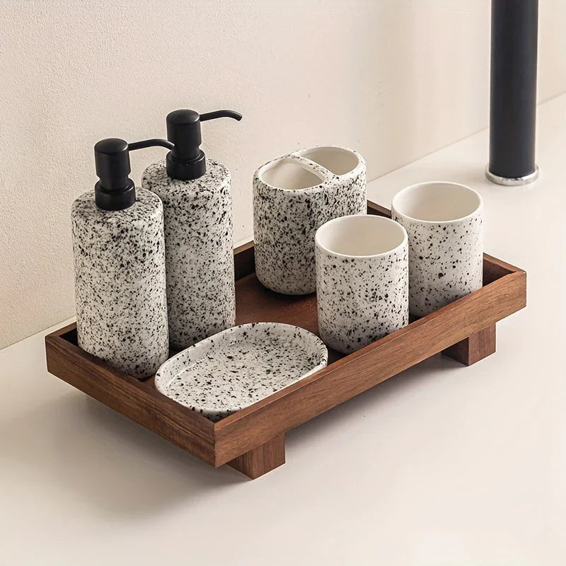 Bathroom Wooden Tray, Non-deformable Shampoo Holder for Hotel Bathrooms and Countertop Toiletry... - House Of Avana