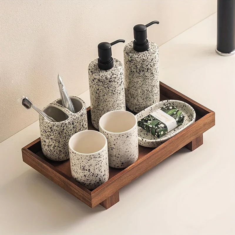 Bathroom Wooden Tray, Non-deformable Shampoo Holder for Hotel Bathrooms and Countertop Toiletry... - House Of Avana