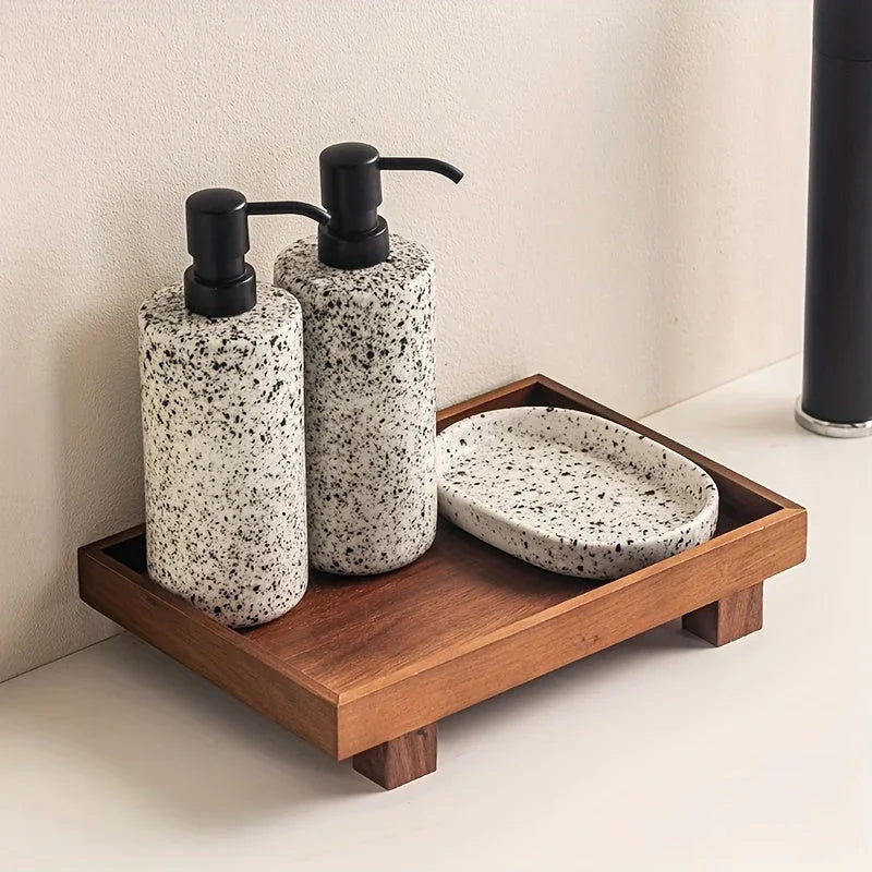 Bathroom Wooden Tray, Non-deformable Shampoo Holder for Hotel Bathrooms and Countertop Toiletry... - House Of Avana