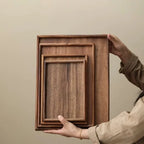 Tray - Japanese-Style Black Walnut Wood Rectangular