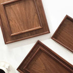 Tray - Japanese-Style Black Walnut Wood Rectangular