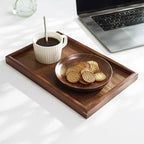 Tray - Japanese-Style Black Walnut Wood Rectangular