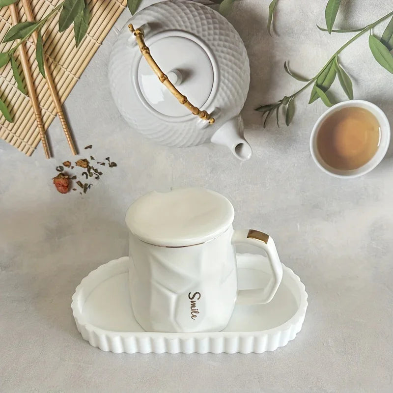 S Bathroom Vanity Tray, 19.81cm and 29.97cm Marble Pattern Bathroom Trays for Counter, Perfume Key... - House Of Avana