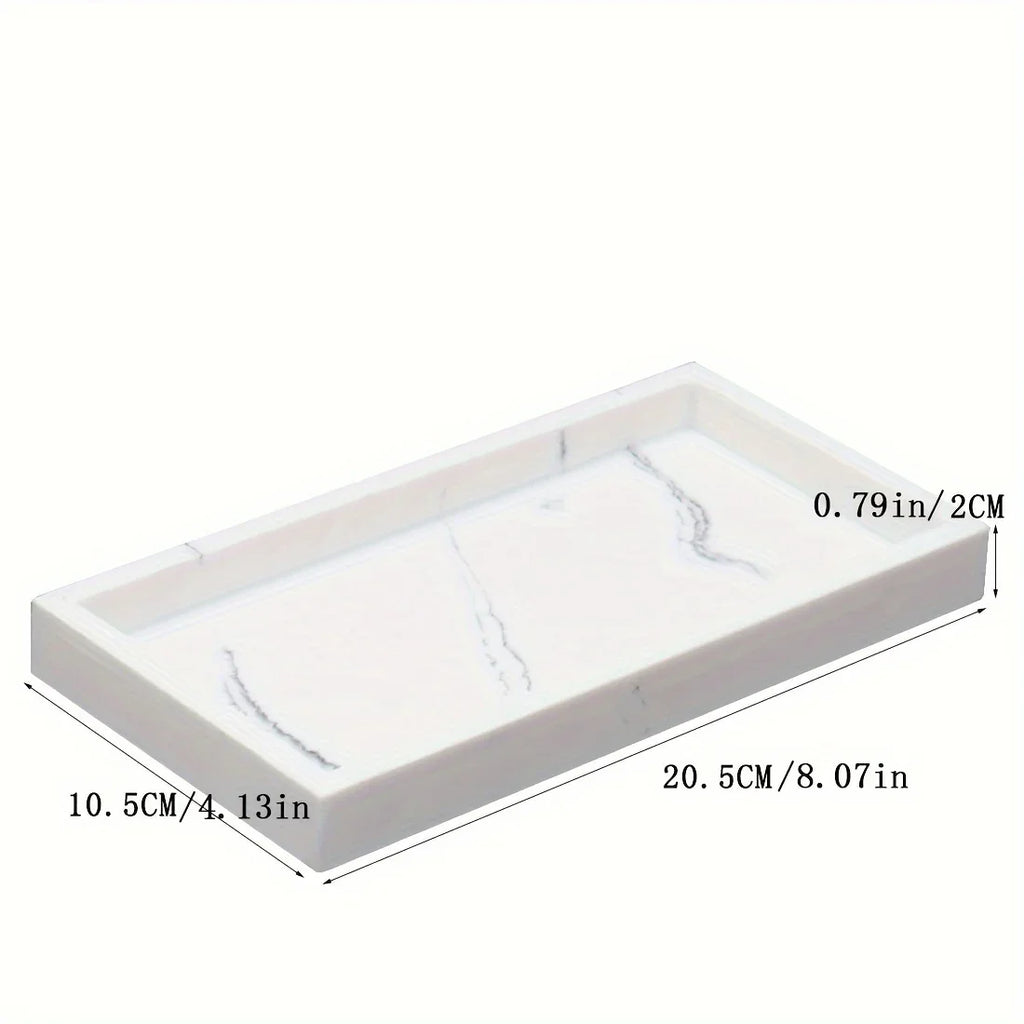Artificial Marble Bathroom Sink Tray, Bathroom Tray with Very Good Hand Feel and Texture, Suitable for... - House Of Avana