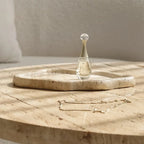 Marble Jewelry and Cosmetic Display Tray with Cloud Design, back view - House Of Avana