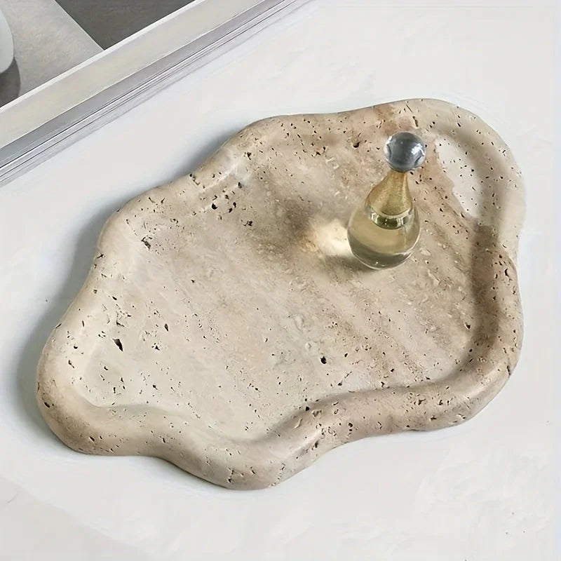 Jewelry Tray - 2-layer Marble Cloud, back view - House Of Avana