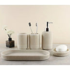 Bathroom Accessories Set - S Bathroom Accessory Set, Toothbrush Holders Set, Soap Dispenser, Tray,... - House Of Avana