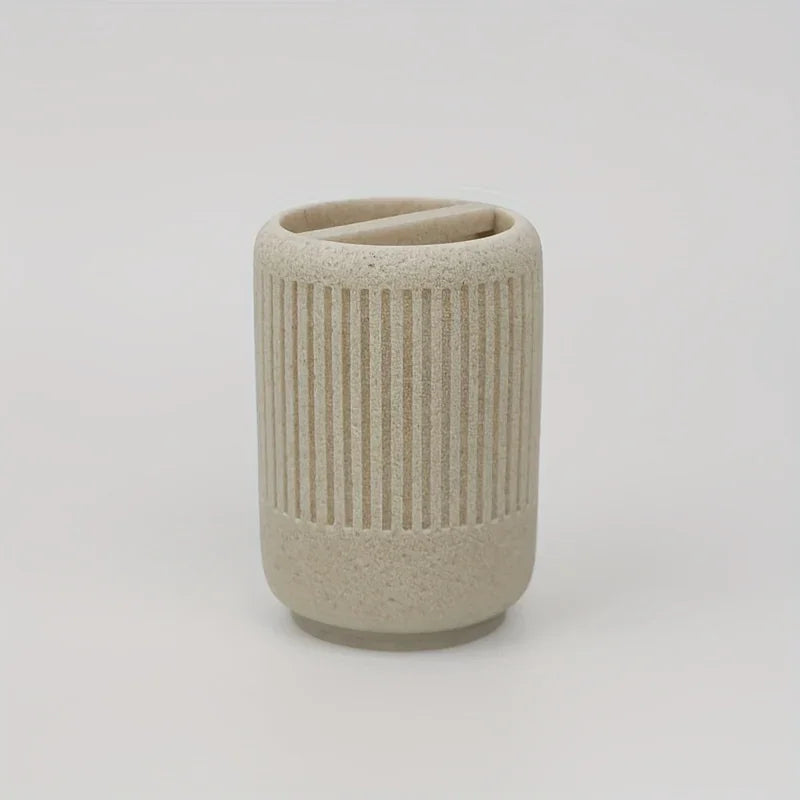 Bathroom Accessories Set - S Bathroom Accessory Set, Toothbrush Holders Set, Soap Dispenser, Tray,... - House Of Avana