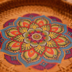 Double Handwoven Rattan Wicker Tray - House Of Avana