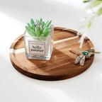 Tray - Rustic Wooden Round