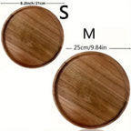 Tray - Rustic Wooden Round