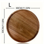 Tray - Rustic Wooden Round