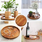 Tray - Rustic Wooden Round