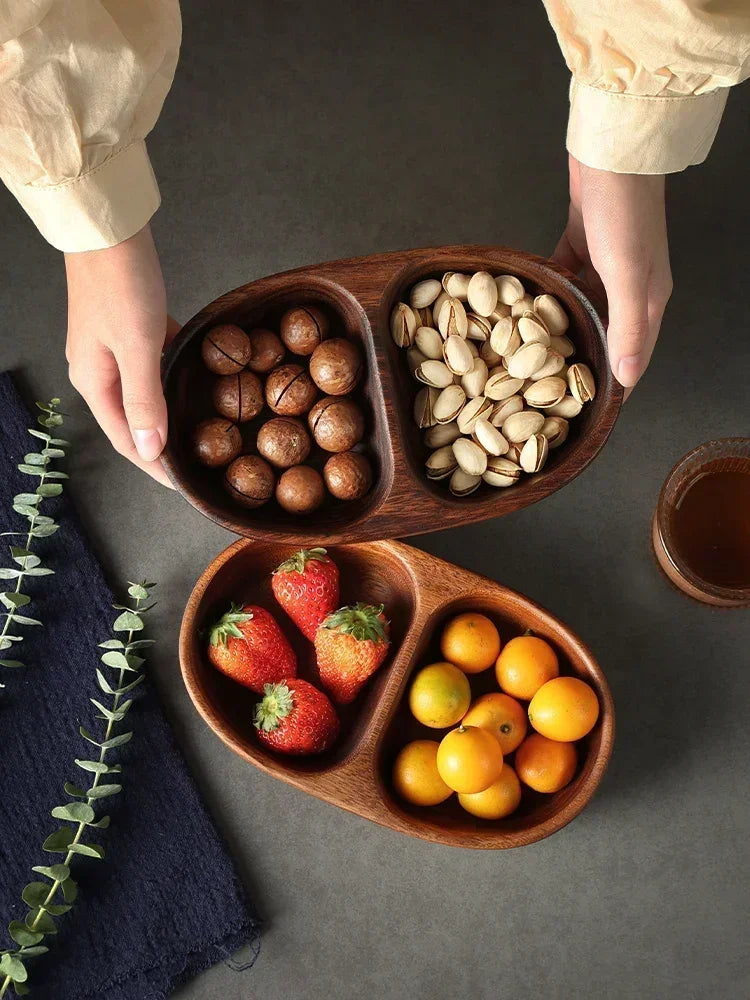 Acacia Wood Tray, Small Kung Fu Tea Tabletop Storage Plate, dimensions view - House Of Avana