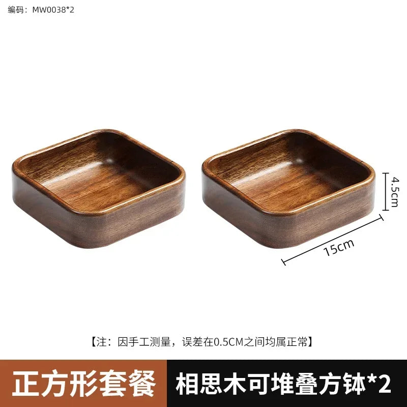 Acacia Wood Tray, Small Kung Fu Tea Tabletop Storage Plate, alternate view - House Of Avana