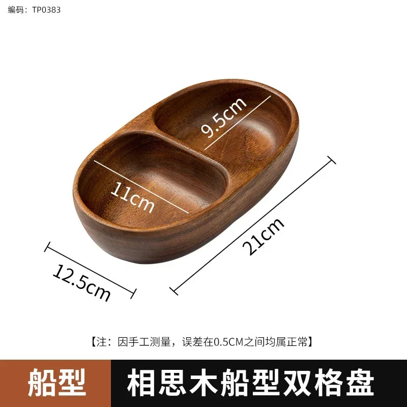 Acacia Wood Tray, Small Kung Fu Tea Tabletop Storage Plate, alternate view - House Of Avana