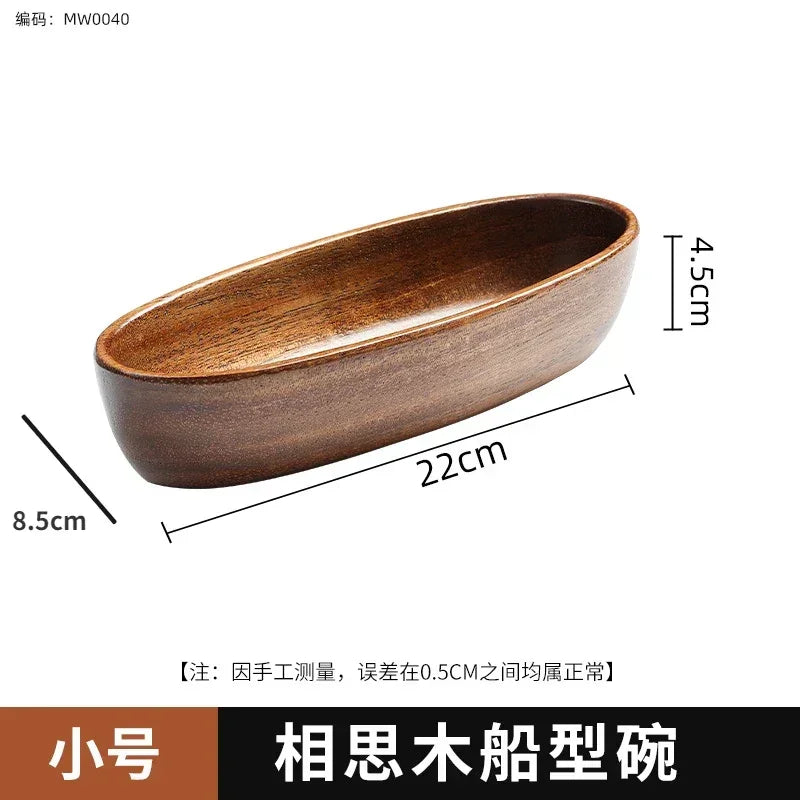 Acacia Wood Tray, Small Kung Fu Tea Tabletop Storage Plate, alternate view - House Of Avana