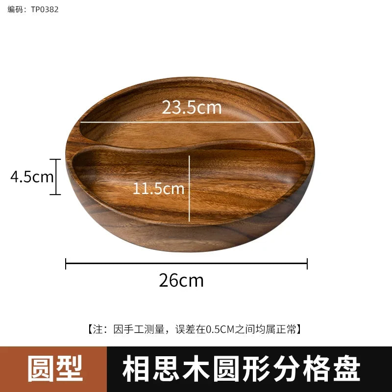 Acacia Wood Tray, Small Kung Fu Tea Tabletop Storage Plate, alternate view - House Of Avana