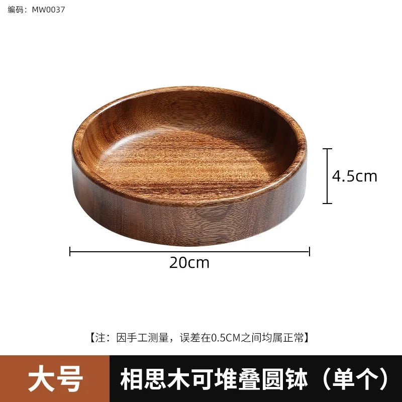 Acacia Wood Tray, Small Kung Fu Tea Tabletop Storage Plate, alternate view - House Of Avana