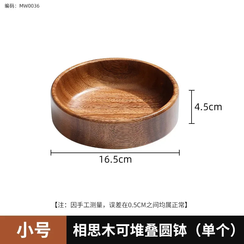 Acacia Wood Tray, Small Kung Fu Tea Tabletop Storage Plate, alternate view - House Of Avana