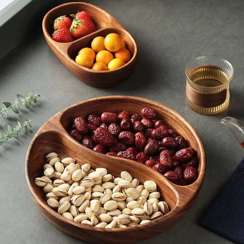 Acacia Wood Tray, Small Kung Fu Tea Tabletop Storage Plate, lifestyle image - House Of Avana