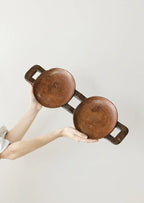 Bamenda Duo Circular Wooden Serving Tray - House Of Avana