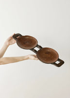 Bamenda Duo Circular Wooden Serving Tray - House Of Avana