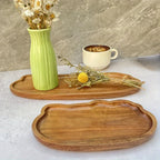 Tray - Wooden Decorative Round