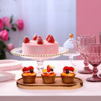 8-piece Wooden Serving Tray 11.5 X Inch (approx 29.9 X 10.5 Cm) Deli Board Oval Wooden Plate Cheese... - House Of Avana