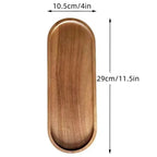 8-piece Wooden Serving Tray 11.5 X Inch (approx 29.9 X 10.5 Cm) Deli Board Oval Wooden Plate Cheese... - House Of Avana