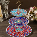 3-layer Wooden Exquisite Display Tray and Display Tray with Turkish Islamic Art Style Design Pattern As... - House Of Avana