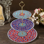 3-layer Wooden Exquisite Display Tray and Display Tray with Turkish Islamic Art Style Design Pattern As... - House Of Avana