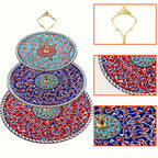 3-layer Wooden Exquisite Display Tray and Display Tray with Turkish Islamic Art Style Design Pattern As... - House Of Avana