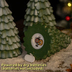 Plastic Christmas Tree Candle Light - Battery-powered with Glittery Finish & Switch Control, top view - House Of Avana