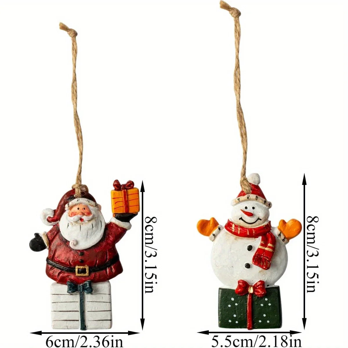 Ceramic Christmas Tree Topper Set - Santa, Snowman & Sleigh Ornaments - House Of Avana