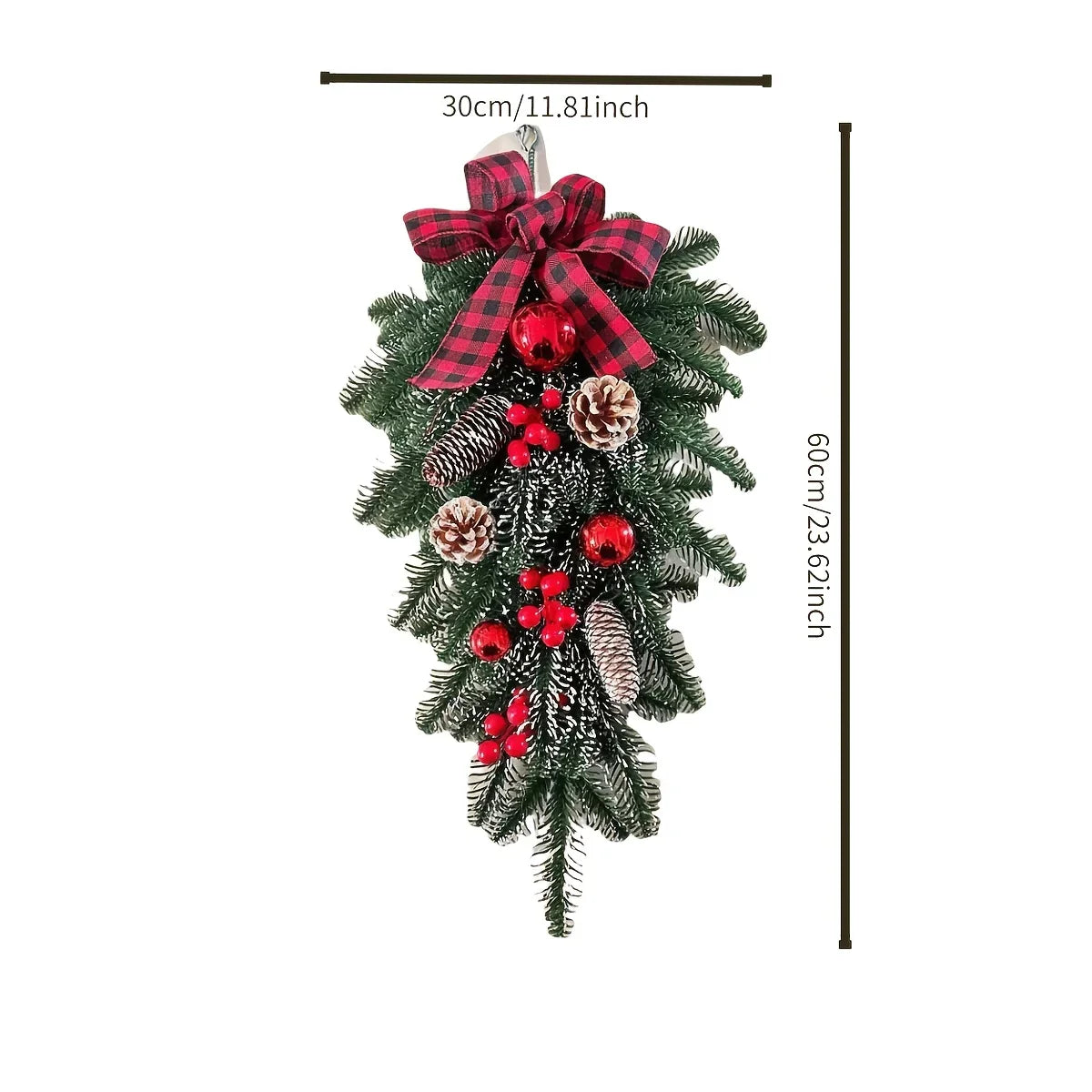 Christmas Wreath Upside-down Tree Christmas Tree Decoration for Window Display, Mall Layout, New Style... - House Of Avana