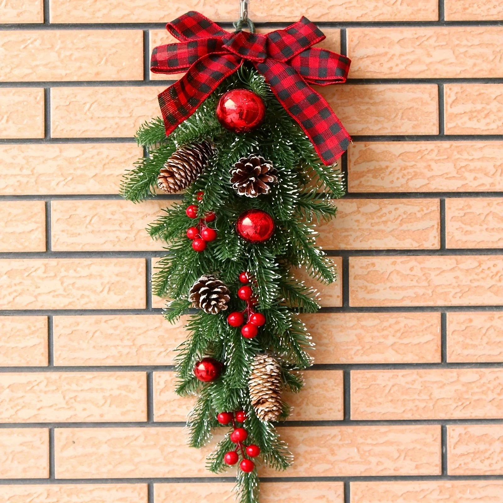 Christmas Wreath Upside-down Tree Christmas Tree Decoration for Window Display, Mall Layout, New Style... - House Of Avana