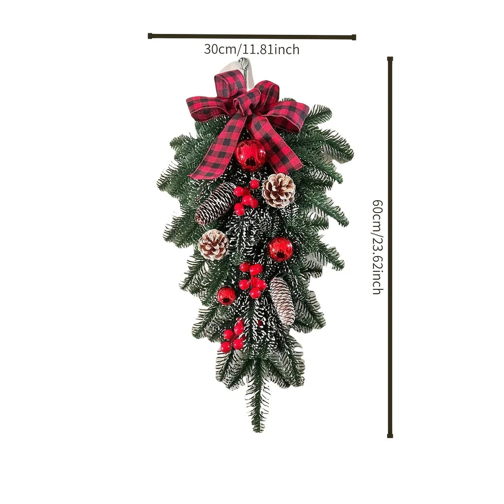 Christmas Wreath Upside-down Tree Christmas Tree Decoration for Window Display, Mall Layout, New Style... - House Of Avana