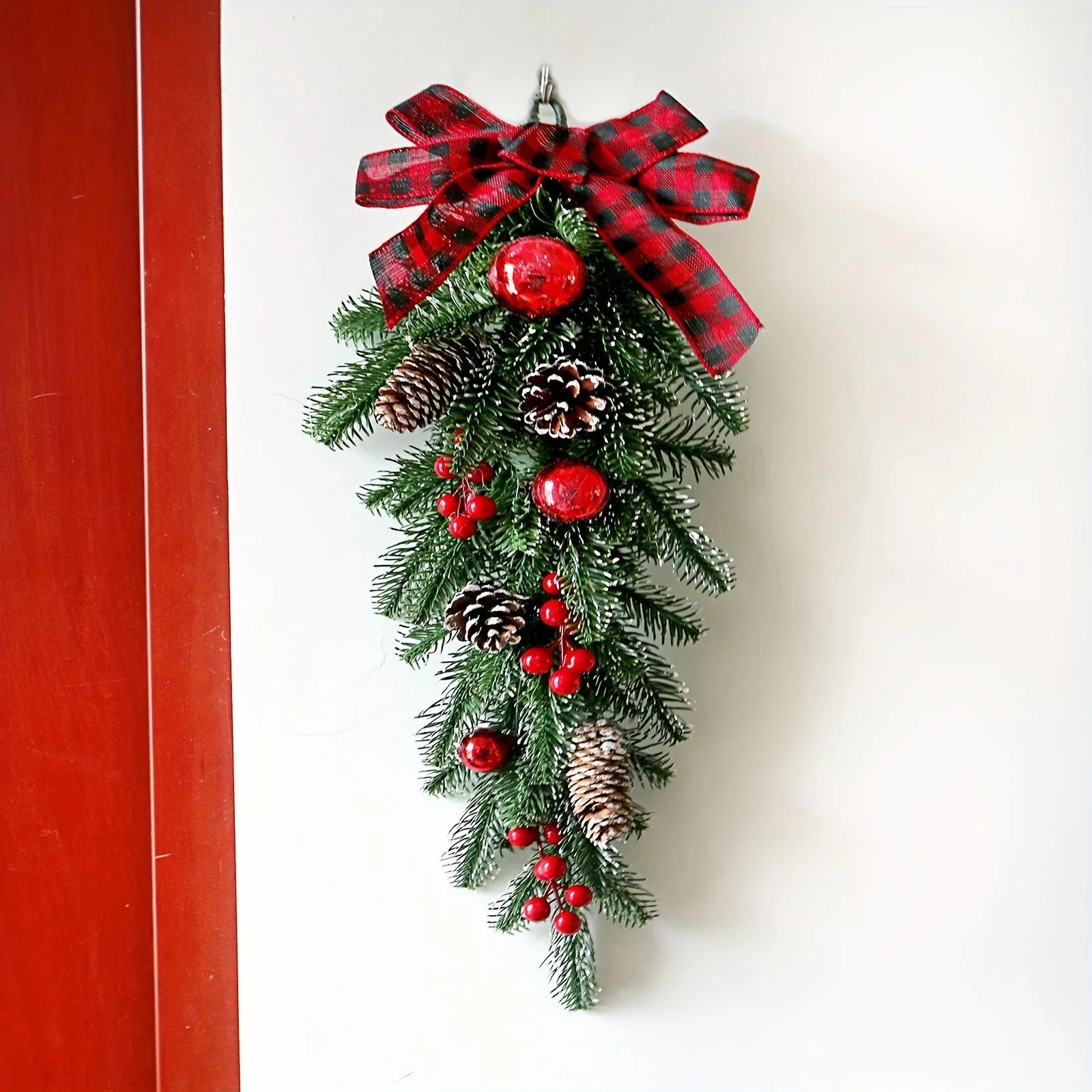Christmas Wreath Upside-down Tree Christmas Tree Decoration for Window Display, Mall Layout, New Style... - House Of Avana