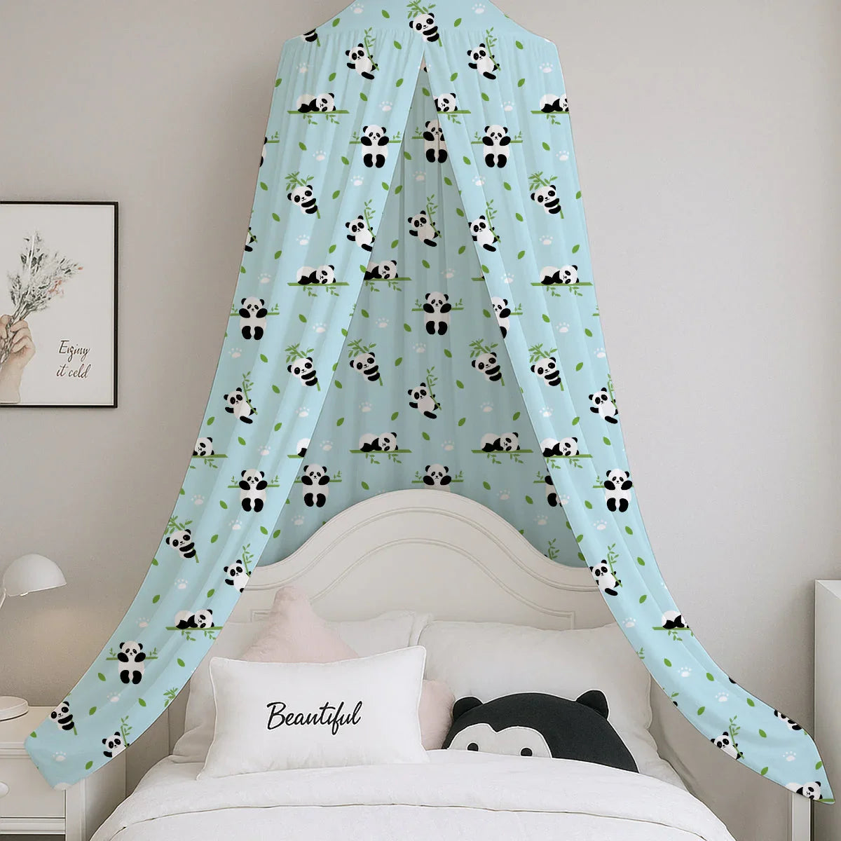 Cute Panda with Bamboo Tree Printed Canopy - House Of Avana