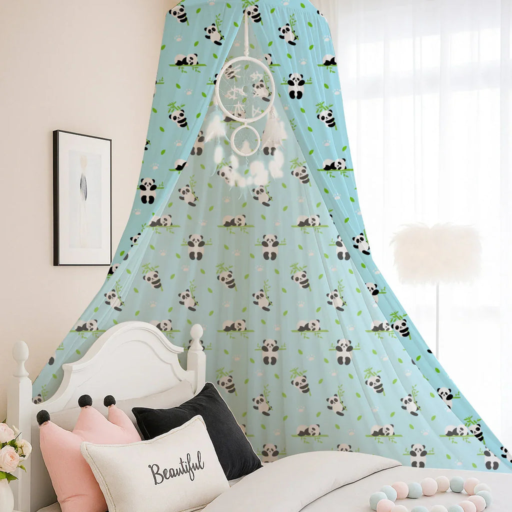 Cute Panda with Bamboo Tree Printed Canopy - House Of Avana