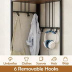 Corner Entryway Hall Tree with Shoe Bench - House Of Avana