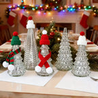 Ceramic Glowing Christmas Tree Figurine with Colorful Lights - House Of Avana