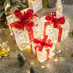 Glass Box Decoration with Warm Glowing Winter Tree Scene - House Of Avana