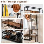 Goflame Hall Tree with Bench & Shoe Storage - House Of Avana